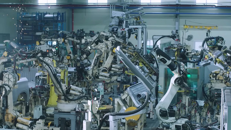 汽车生产视频素材汽车工厂流水线视频4k韩国
